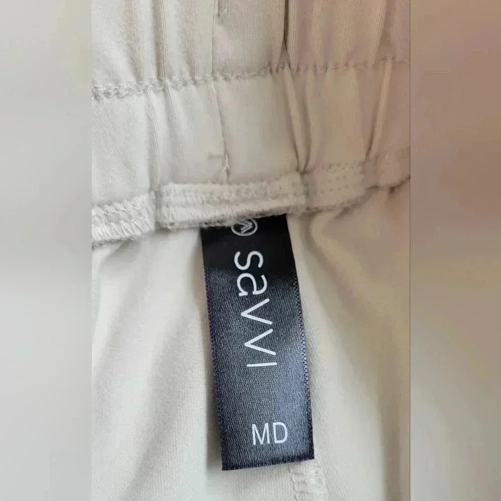 SAVVI Women’s Street Joggers, size medium, Light Cream Color - Picture 4 of 7